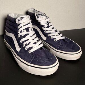 Vans Sk8-Hi Navy Canvas High Top Sneakers | Men’s 8 / Women’s 9.5